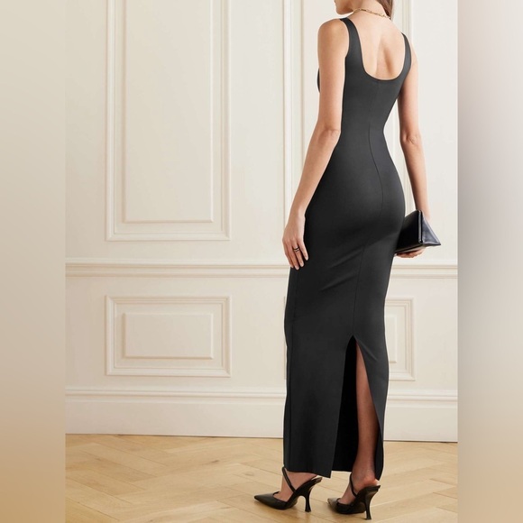 SKIMS BODY LONG SLIP DRESS SL-MAX-4112 ONYX BLACK SZ SMALL - Picture 3 of 15